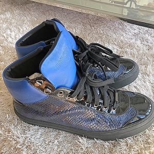 Fire 🔥 Black  and Blue Gator Men’s sneakers